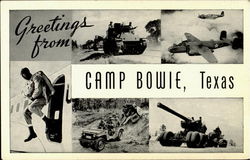 Greetings From Camp Bowie Postcard
