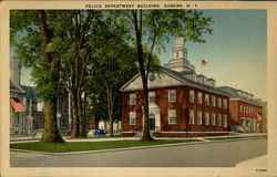 Police Department Building Auburn, NY Postcard Postcard