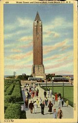 Water Tower And Central Mall Long Island Jones Beach, NY Postcard Postcard