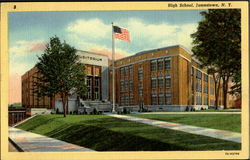 High School Jamestown, NY Postcard Postcard