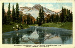 Mirror Lake , Rainier National Park Postcard