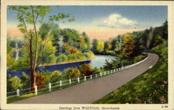 Greetings From Waltham Massachusetts Postcard Postcard