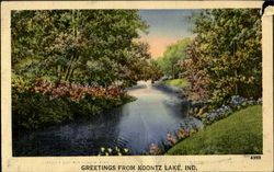 Greetings From Koontz Lake Indiana Postcard Postcard