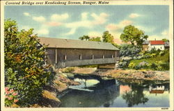 Covered Bridge Over Kenduskeag Stream Postcard