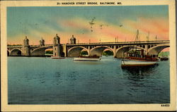 Hanover Street Bridge Baltimore, MD Postcard Postcard