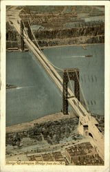 George Washington Bridge From The Air Postcard