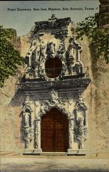 Front Doorway San Jose Mission San Antonio, TX Postcard Postcard