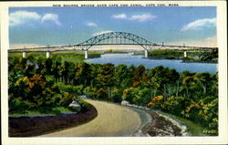 New Bourne Bridge Over Cape Cod Canal Massachusetts Postcard Postcard