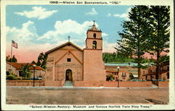 Mission San Buenaventura California Postcard Postcard