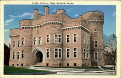 State Armory New Bedford, MA Postcard Postcard