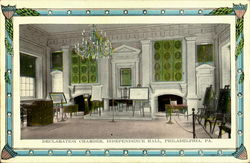 Declaration Chamber, Independene Hall Postcard