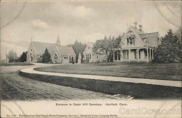 Entrance to Cedar Hill Cemetery Hartford Connecticut