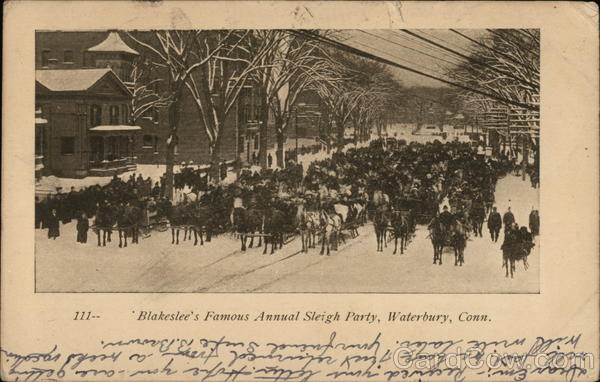 Blakeslee's Famous Annual Sleigh Party Waterbury Connecticut