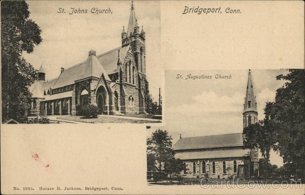 St. Johns Church, St. Augustines Church, Bridgeport, Conn. Connecticut