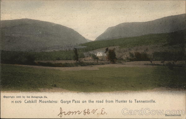 Catskill Mountains: Gorge Pass on the Road from hunter to Tannersville New York