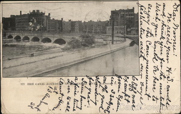 Erie Canal Aqueduct Over Genesee River Rochester New York