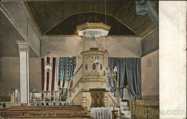 Interior of Fort Herkimer Church New York