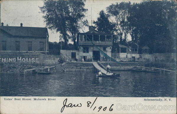 Yates' Boat House, Mohawk River Schenectady New York