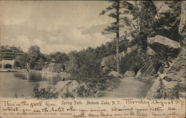 Spring Path Mohonk Lake New York