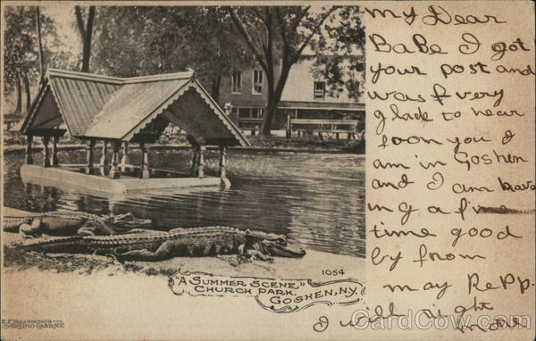 A Summer Scene, Church Park Goshen New York