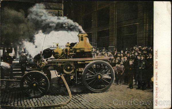 Fire Engine at Work New York City