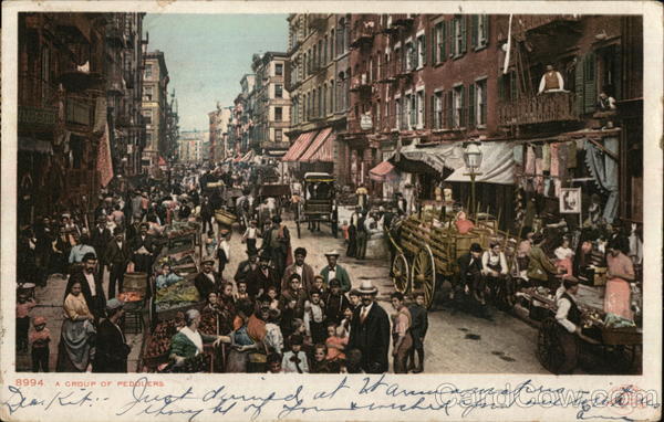 A Group of Peddlers, New York's Lower East Side, ca 1910 New York City
