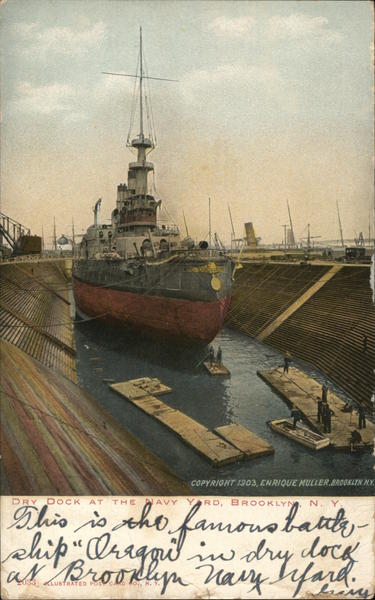 Dry Dock at the Navy Yard, Brooklyn New York City