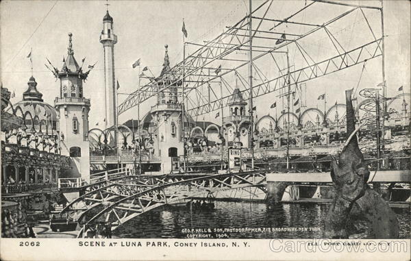 Scene at Luna Park Coney Island New York