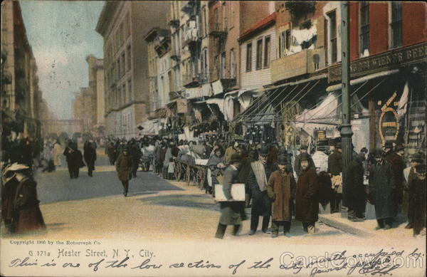 Looking Along Hester Street New York City