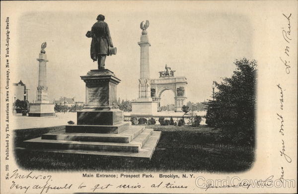 Main Entrance, Prospect Park Brooklyn New York