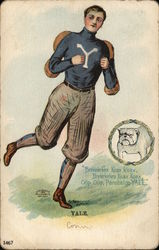 Yale Football Player and Mascot Yale Football Player and Mascot