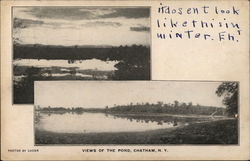 View of the Pond Chatham, NY Postcard Postcard Postcard