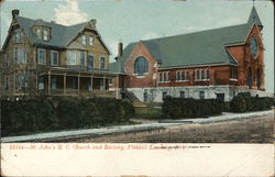 St. John's R.C. Church and Rectory Postcard