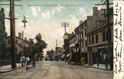 Main Street, Looking West Poughkeepsie, NY Postcard Postcard Postcard