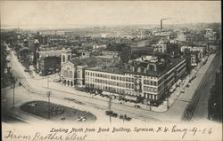 Looking North from Bank Building Postcard