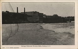 Oswego Falls and Woolen Mills Fulton, NY Postcard Postcard Postcard