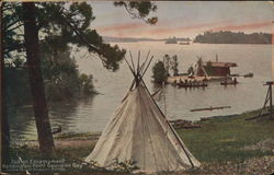 Indian Encampment, Kensington Point Georgian Bay, ON Canada Ontario Postcard Postcard Postcard