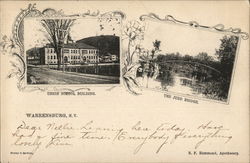 Union School Building and The Judd Bridge Postcard