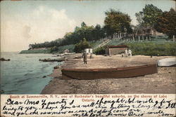Beach at Summerville, N.Y. Postcard