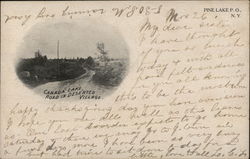 Canada Lake Road in Deserted Village Postcard