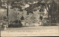 Entrance to Eastman Park Poughkeepsie, NY Postcard Postcard Postcard