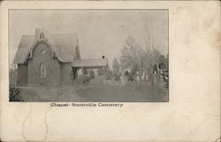 Chapel, Boonville Cemetery Postcard