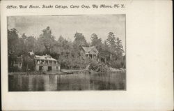 Office, Boat House, Staake Cottage, Camp Crag Big Moose, NY Postcard Postcard Postcard