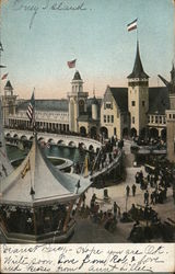 Coney Island Amusement Park Postcard
