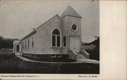 View of Baptist Church, Long Island Postcard