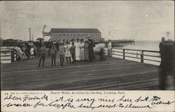 Boardwalk, Avenue-by-the-Sea, Looking East Rockaway Beach, NY Postcard Postcard Postcard