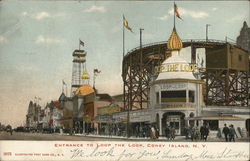Entrance to Loop the Loop Postcard
