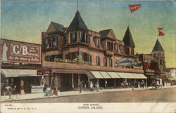 View of Surf Avenue Coney Island, NY Postcard Postcard Postcard