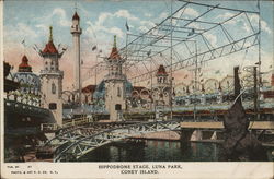 Hippodrome Stage, Luna Park Postcard