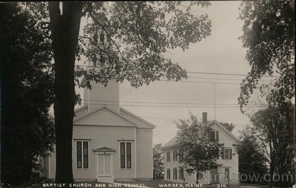 Baptist Church and High School Warren Maine